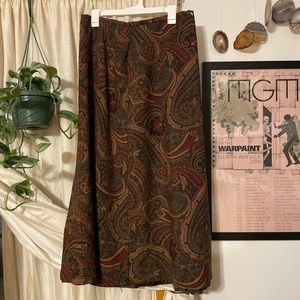 Talbots paisley skirt long #fairycore #whimsigoth #paisley #grunge